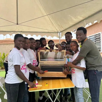 Building the solar dehydrator with campers