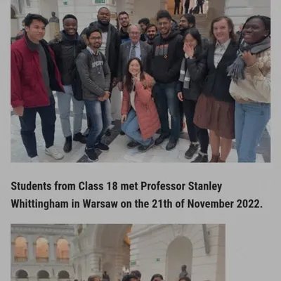 Meeting Prof. M. Stanley Whittingham, 2019 Nobel Prize in Chemistry, in Warsaw